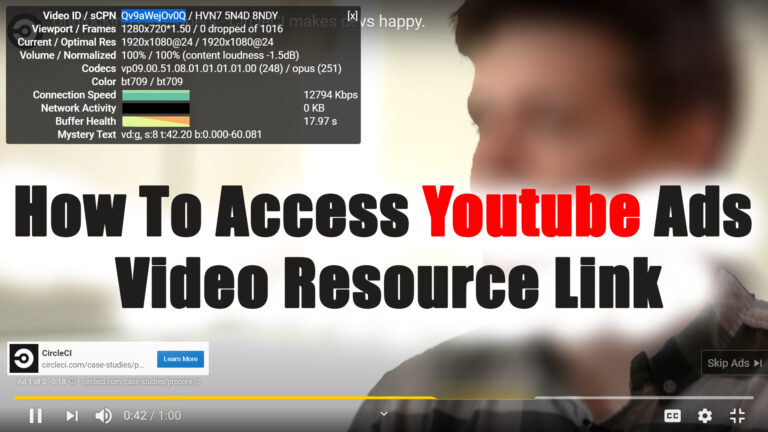 How To Access Youtube Ads Video Resource Link