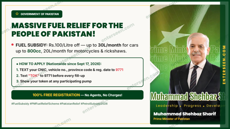 Pakistan Govt Fuel Subsidy 2026 for Vehicles Up to 800cc: Complete Eligibility & Registration Guide